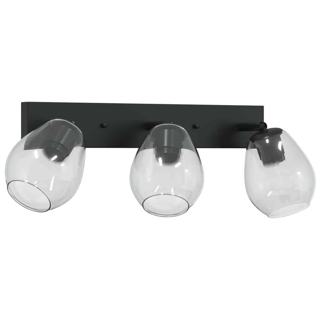 vidaXL Ceiling Spotlight Black 54 x 13 x 26 cm Glass and Metal