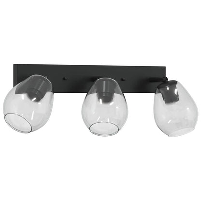 vidaXL Ceiling Spotlight Black 54 x 13 x 26 cm Glass and Metal