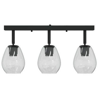vidaXL Ceiling Spotlight Black 54 x 13 x 26 cm Glass and Metal
