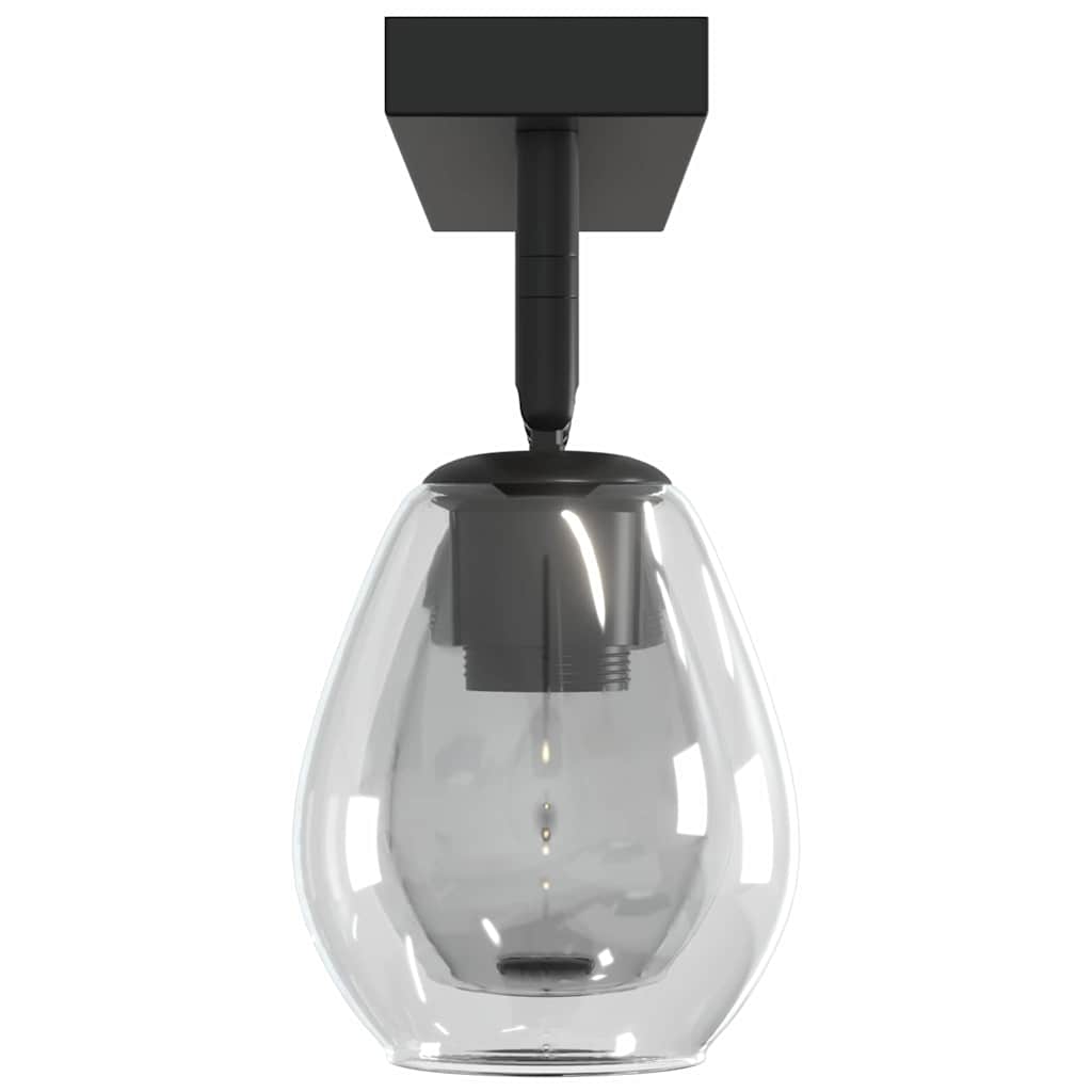 vidaXL Ceiling Spotlight Black 54 x 13 x 26 cm Glass and Metal
