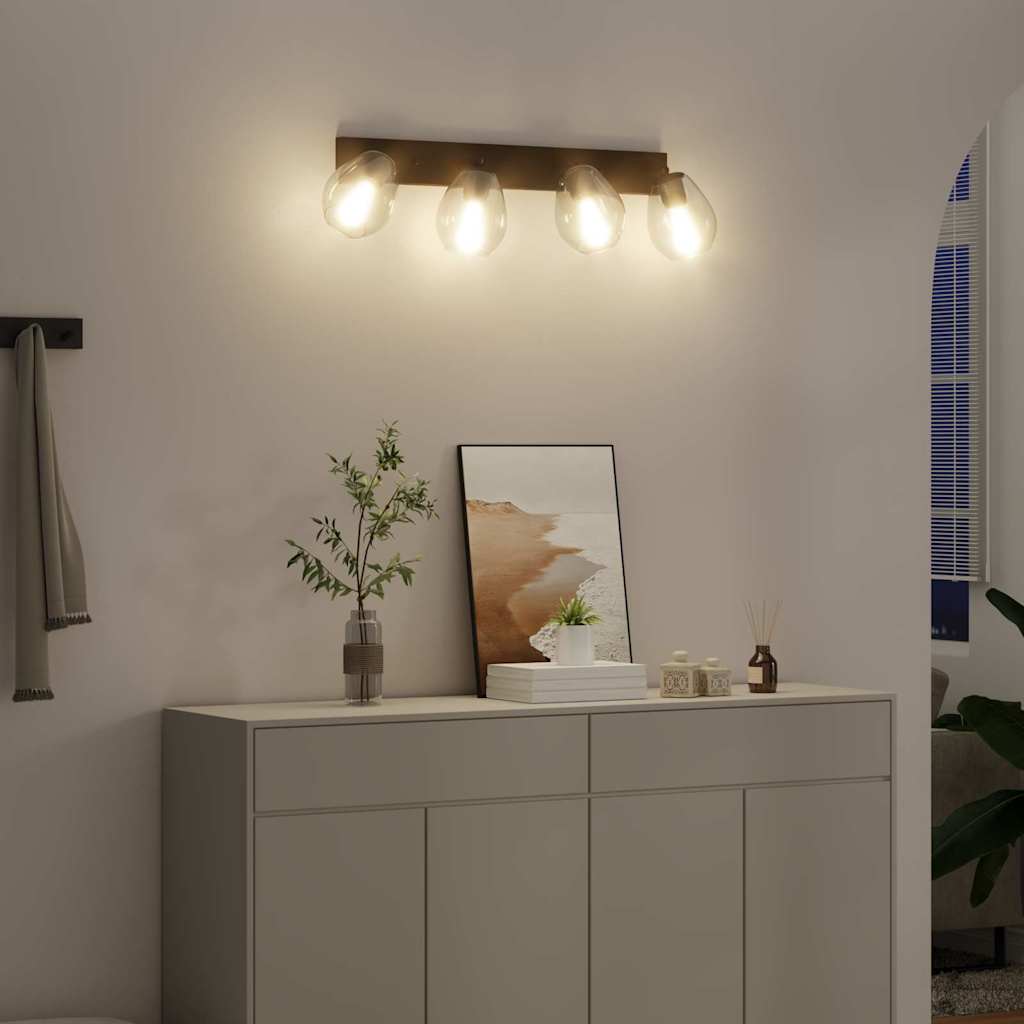 vidaXL Ceiling Spotlight Black 73.5 x 13 x 26 cm Glass and Metal