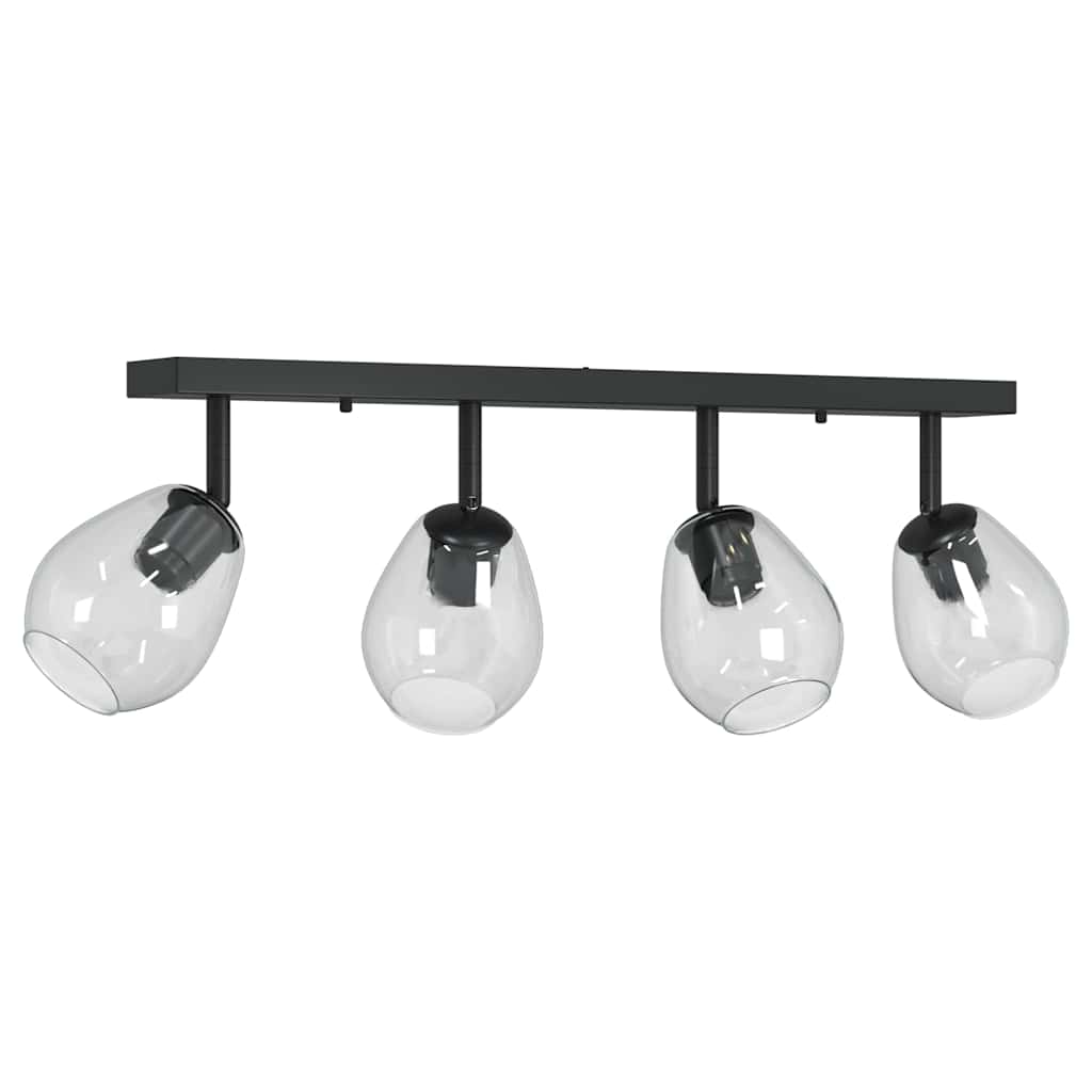 vidaXL Ceiling Spotlight Black 73.5 x 13 x 26 cm Glass and Metal