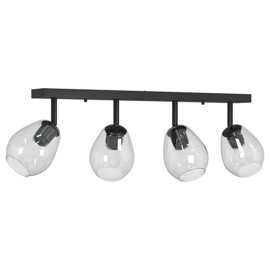 vidaXL Ceiling Spotlight Black 73.5 x 13 x 26 cm Glass and Metal