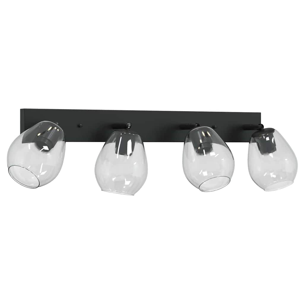 vidaXL Ceiling Spotlight Black 73.5 x 13 x 26 cm Glass and Metal