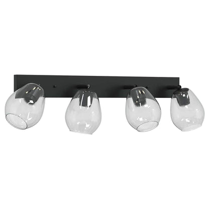 vidaXL Ceiling Spotlight Black 73.5 x 13 x 26 cm Glass and Metal