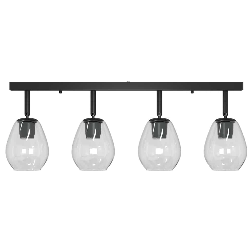 vidaXL Ceiling Spotlight Black 73.5 x 13 x 26 cm Glass and Metal
