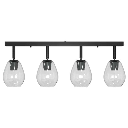 vidaXL Ceiling Spotlight Black 73.5 x 13 x 26 cm Glass and Metal