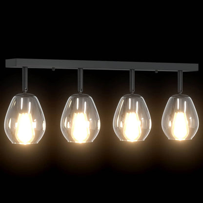 vidaXL Ceiling Spotlight Black 73.5 x 13 x 26 cm Glass and Metal