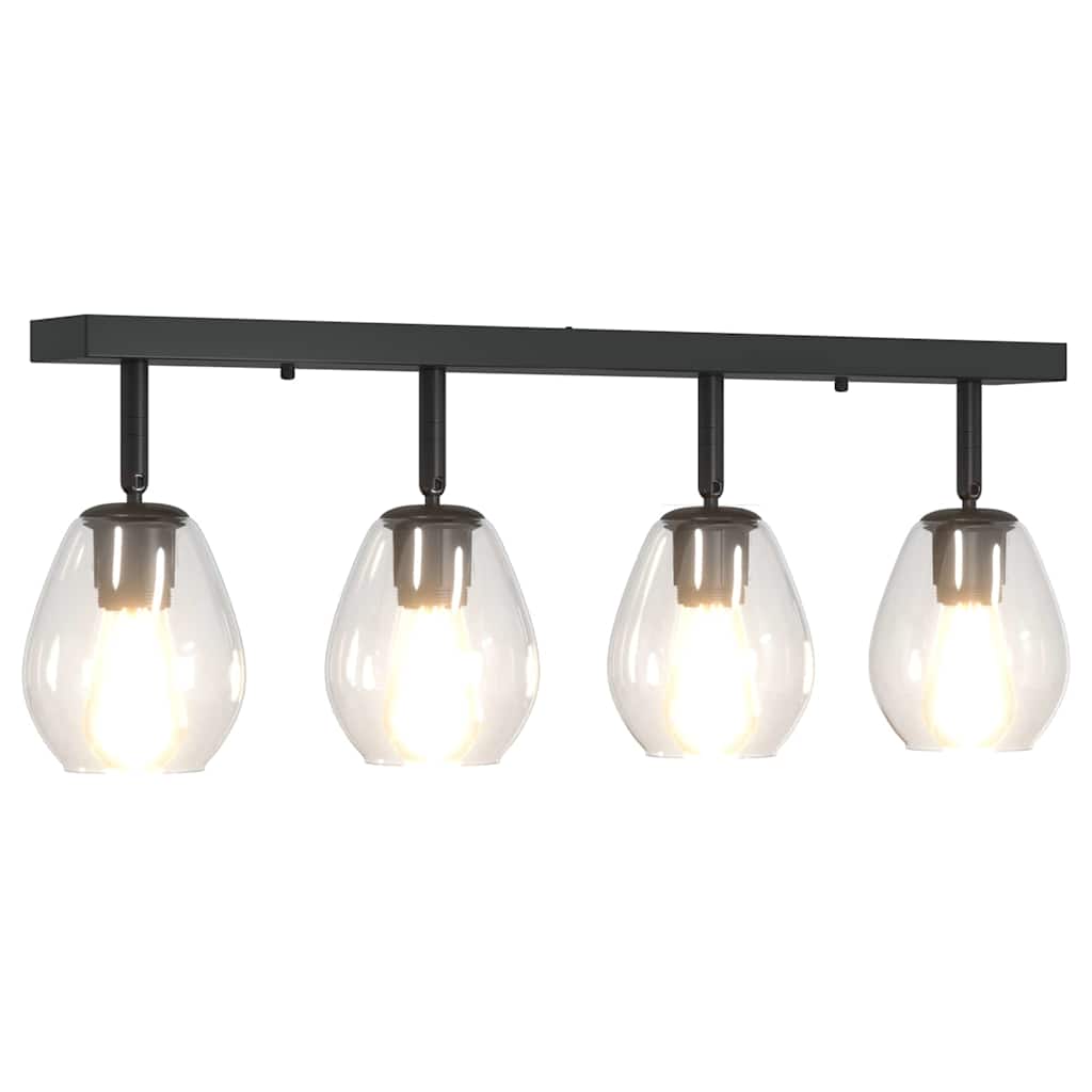 vidaXL Ceiling Spotlight Black 73.5 x 13 x 26 cm Glass and Metal