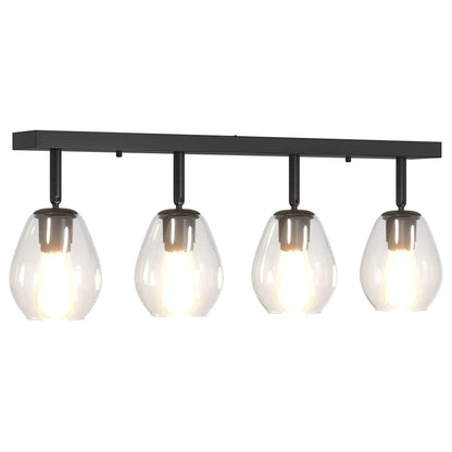 vidaXL Ceiling Spotlight Black 73.5 x 13 x 26 cm Glass and Metal