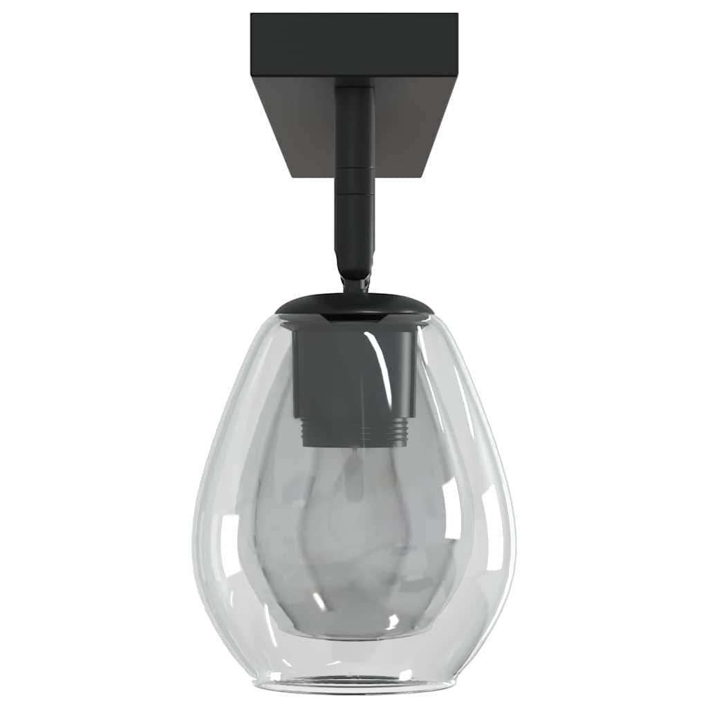 vidaXL Ceiling Spotlight Black 73.5 x 13 x 26 cm Glass and Metal