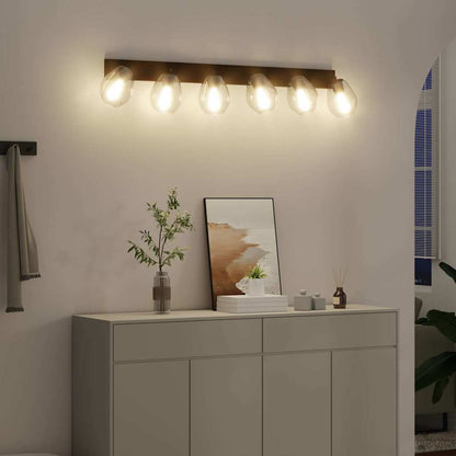 vidaXL Ceiling Spotlight Black 110.5 x 13 x 26 cm Glass and Metal