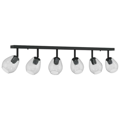 vidaXL Ceiling Spotlight Black 110.5 x 13 x 26 cm Glass and Metal