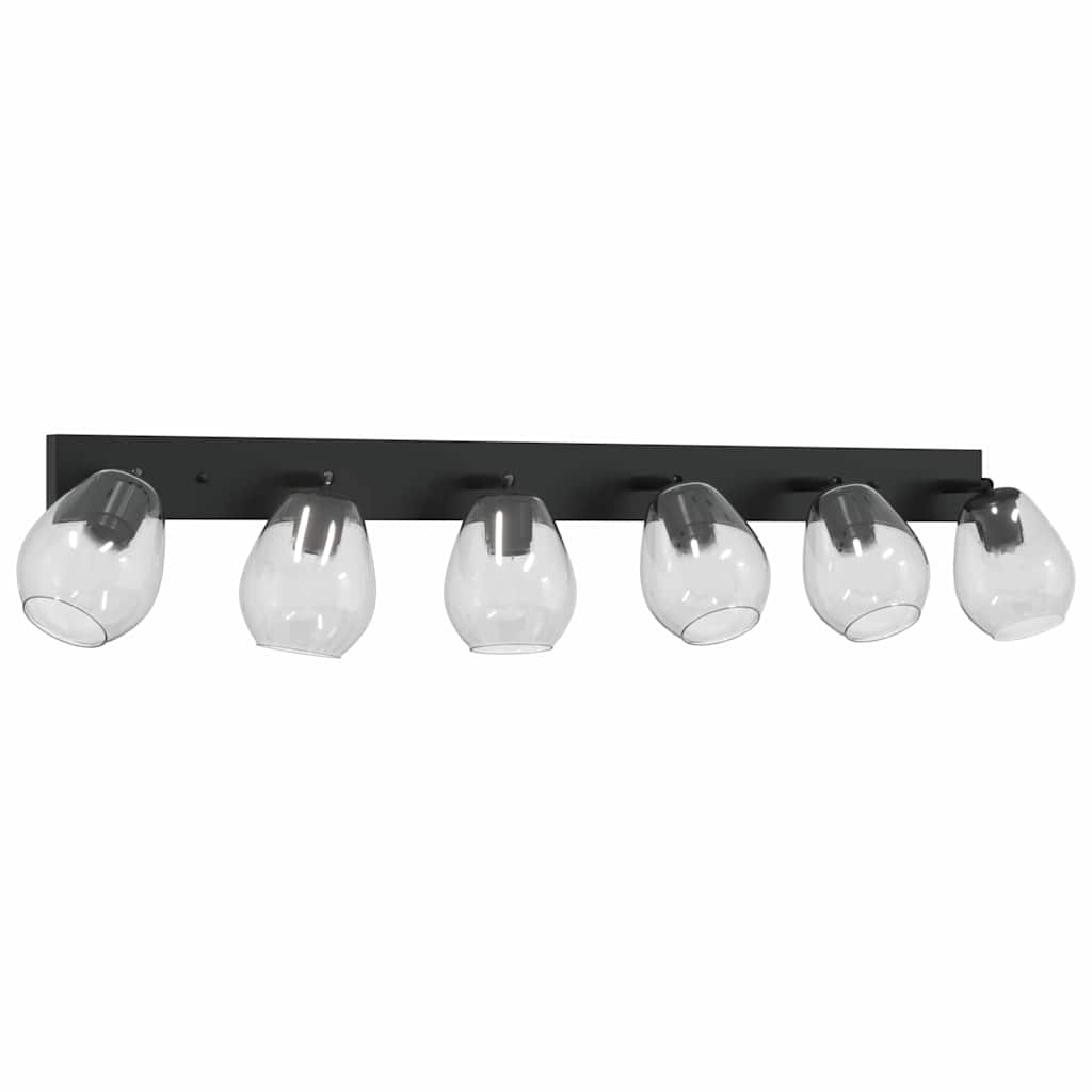 vidaXL Ceiling Spotlight Black 110.5 x 13 x 26 cm Glass and Metal