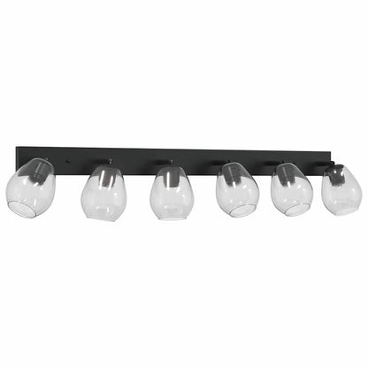 vidaXL Ceiling Spotlight Black 110.5 x 13 x 26 cm Glass and Metal