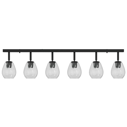 vidaXL Ceiling Spotlight Black 110.5 x 13 x 26 cm Glass and Metal