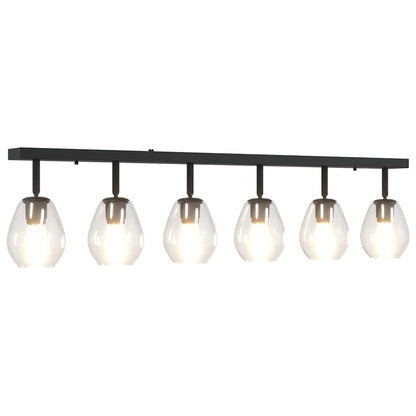 vidaXL Ceiling Spotlight Black 110.5 x 13 x 26 cm Glass and Metal