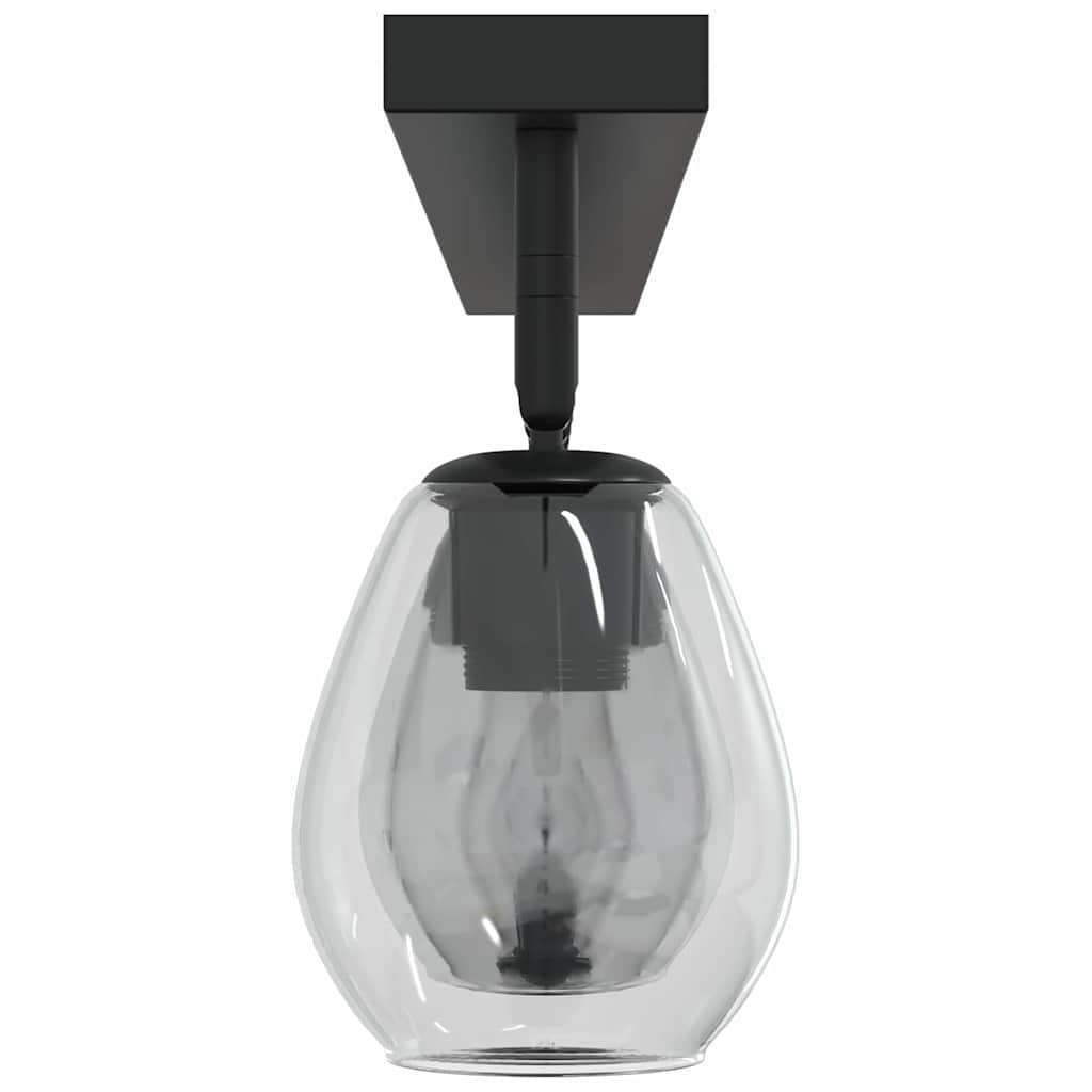 vidaXL Ceiling Spotlight Black 110.5 x 13 x 26 cm Glass and Metal