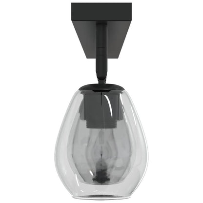 vidaXL Ceiling Spotlight Black 110.5 x 13 x 26 cm Glass and Metal