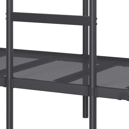 vidaXL Bunk Bed without Mattress Black 75x190 cm Small Single Steel