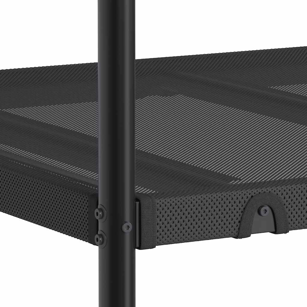 vidaXL Bunk Bed without Mattress Black 90x190 cm Single Steel