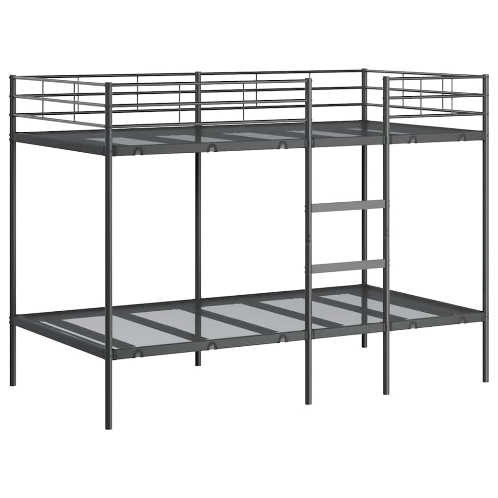 vidaXL Bunk Bed without Mattress Black 100x200 cm Steel