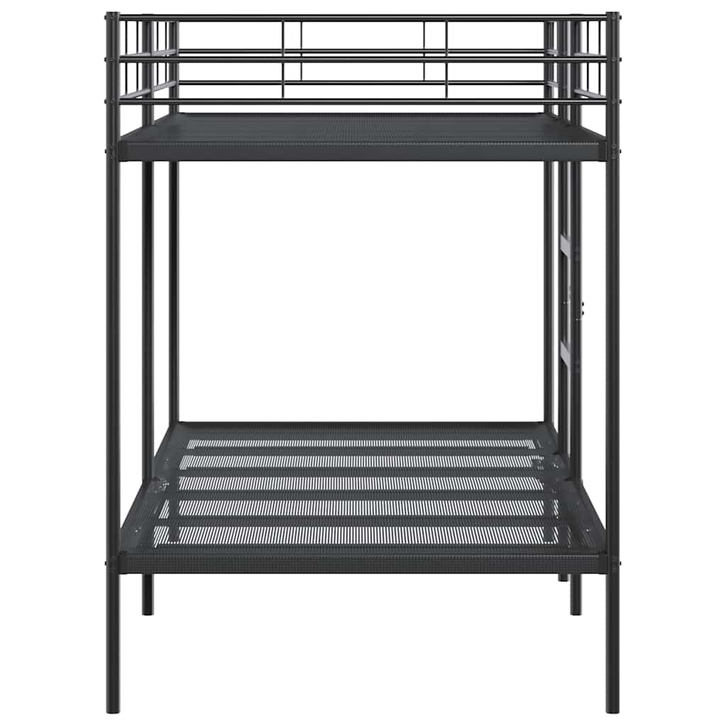 vidaXL Bunk Bed without Mattress Black 100x200 cm Steel