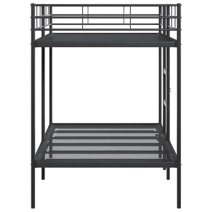vidaXL Bunk Bed without Mattress Black 100x200 cm Steel