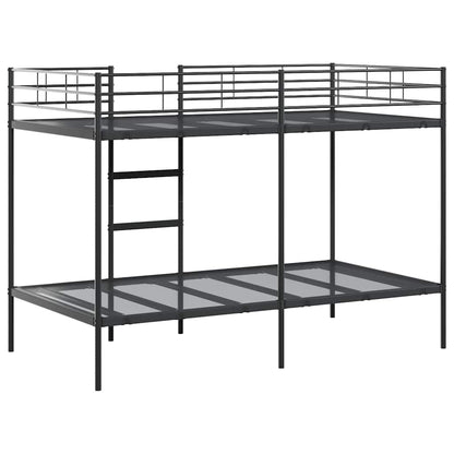 vidaXL Bunk Bed without Mattress Black 100x200 cm Steel
