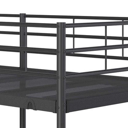 vidaXL Bunk Bed without Mattress Black 100x200 cm Steel