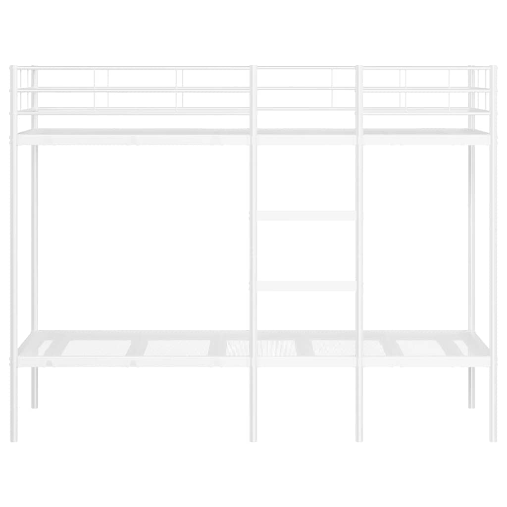 vidaXL Bunk Bed without Mattress White 80x200 cm Steel