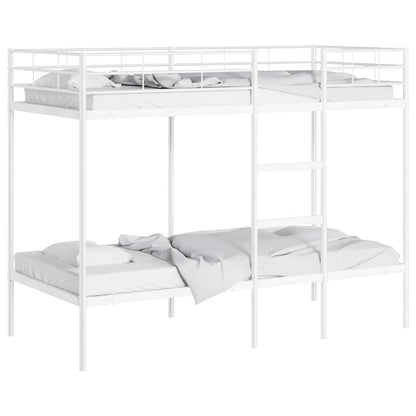 vidaXL Bunk Bed without Mattress White 90x200 cm Steel