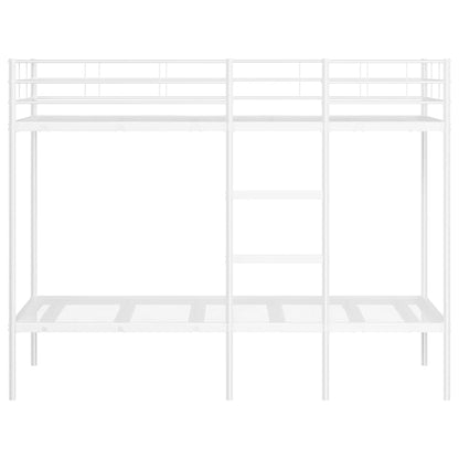 vidaXL Bunk Bed without Mattress White 90x200 cm Steel