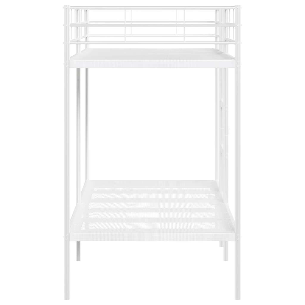 vidaXL Bunk Bed without Mattress White 90x200 cm Steel