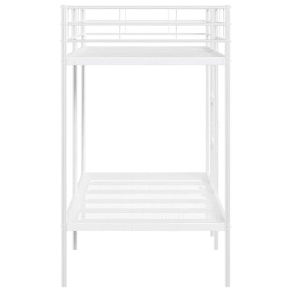 vidaXL Bunk Bed without Mattress White 90x200 cm Steel