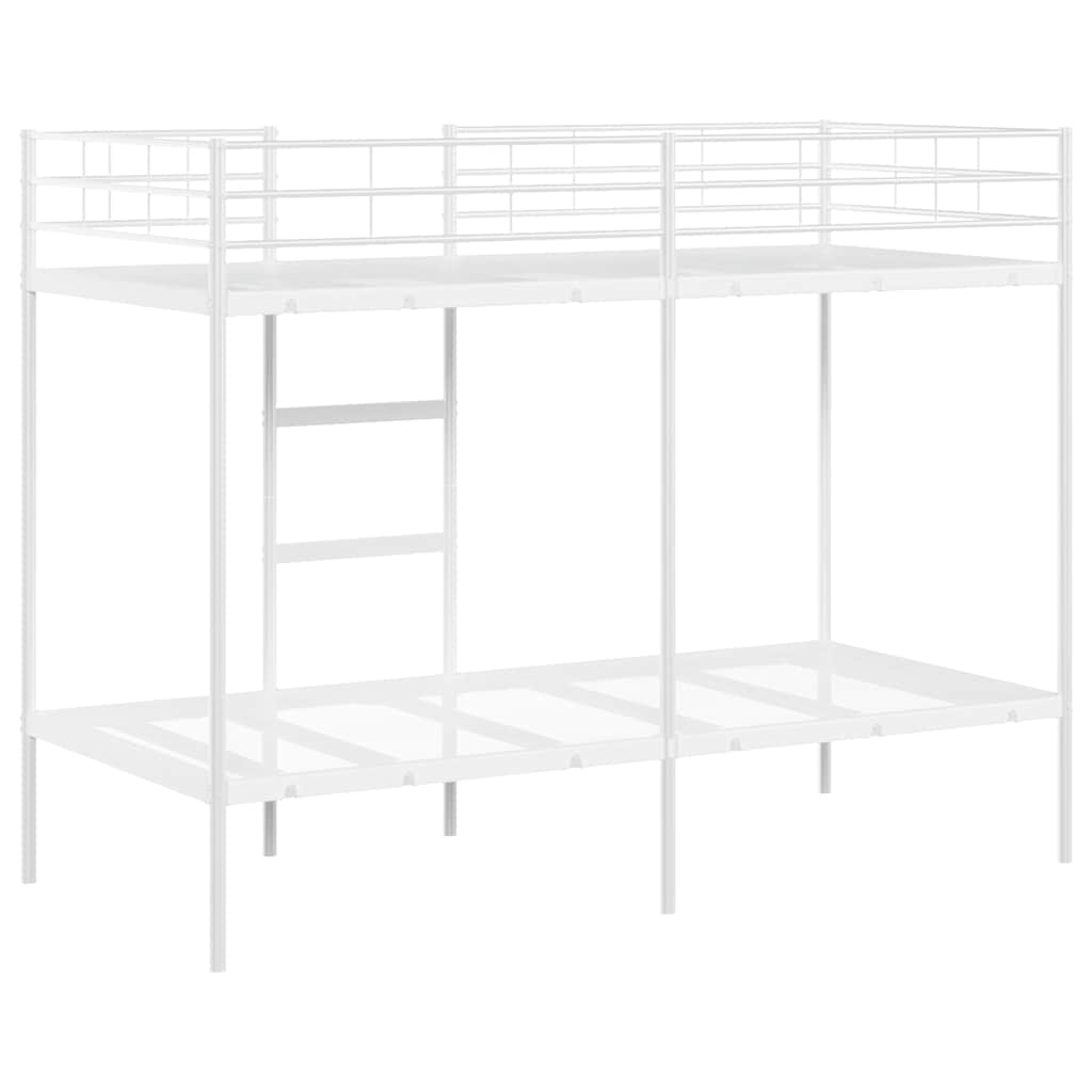 vidaXL Bunk Bed without Mattress White 90x200 cm Steel