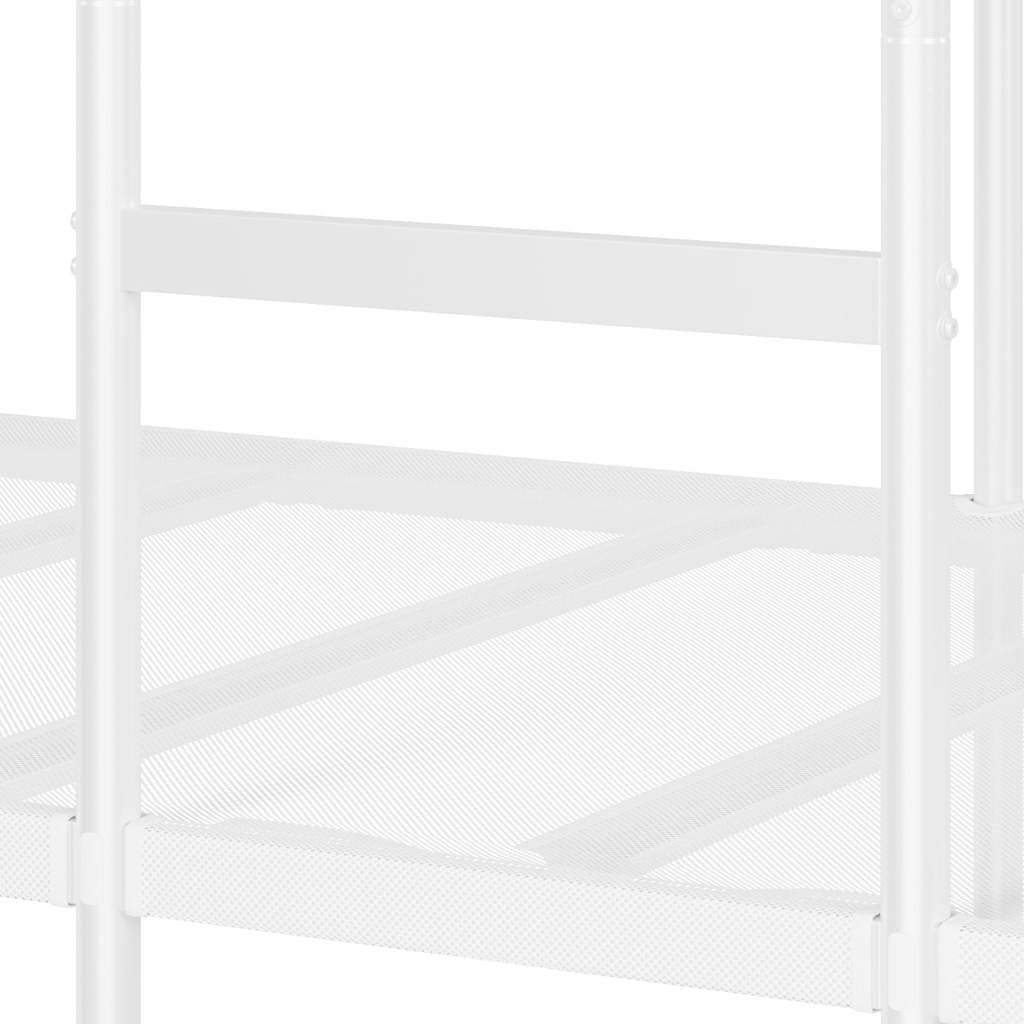 vidaXL Bunk Bed without Mattress White 90x200 cm Steel