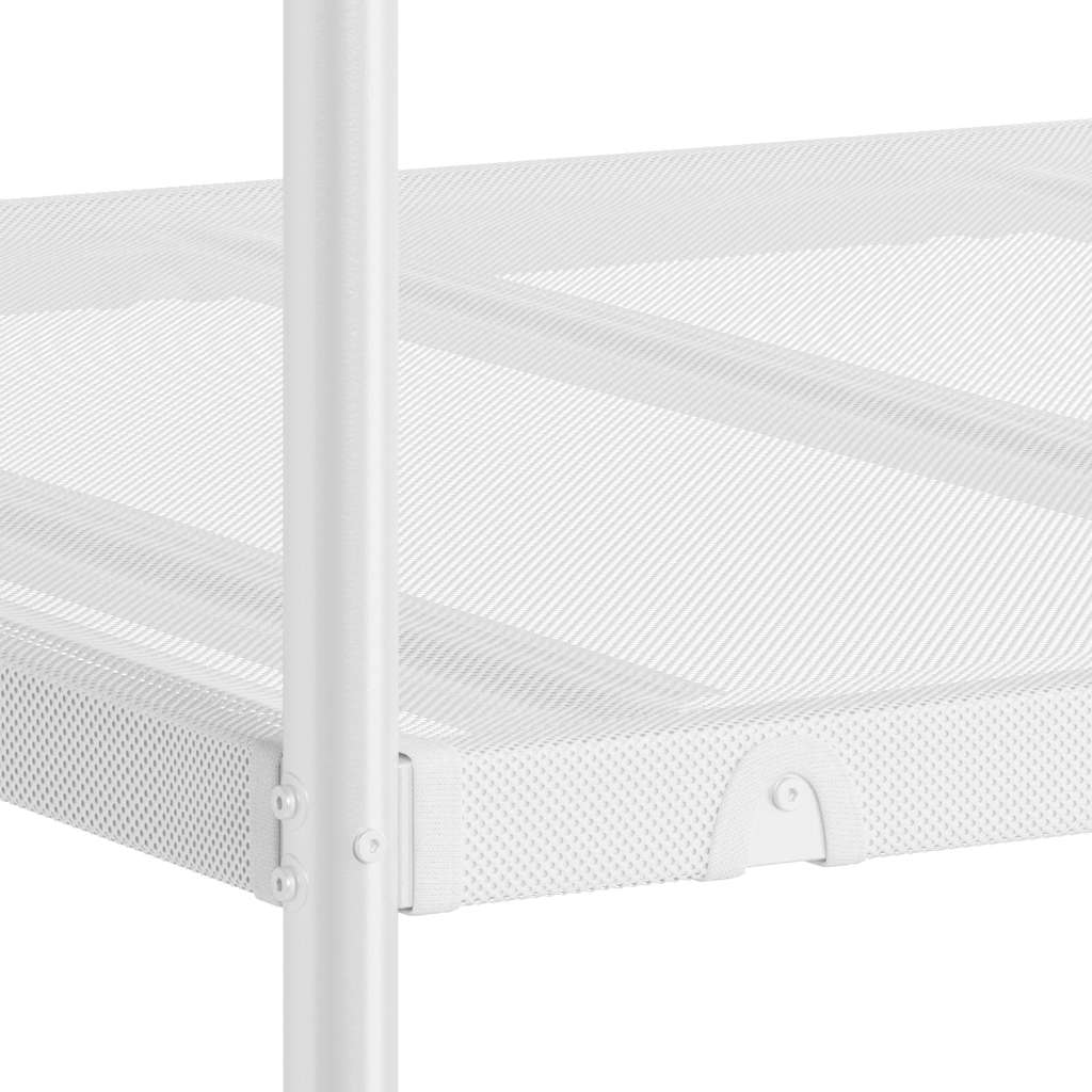 vidaXL Bunk Bed without Mattress White 90x200 cm Steel