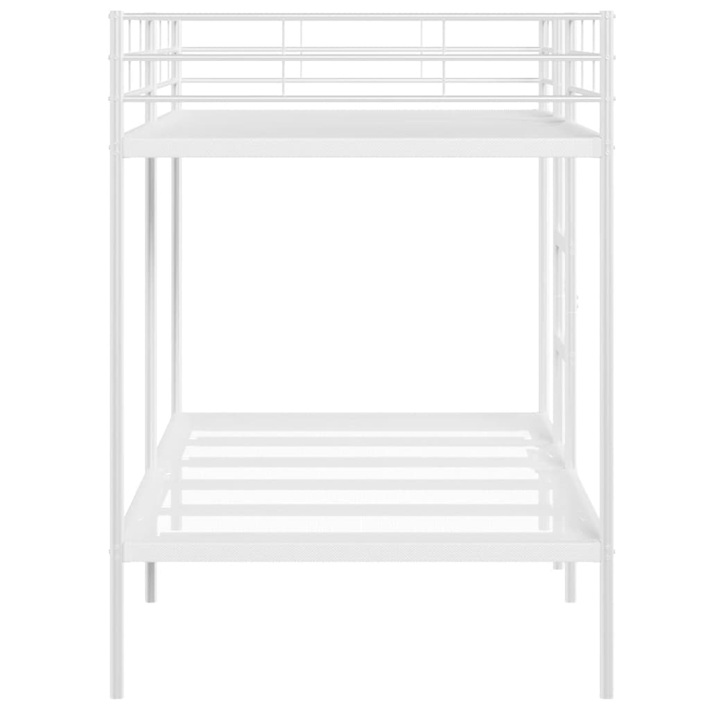 vidaXL Bunk Bed without Mattress White 100x200 cm Steel