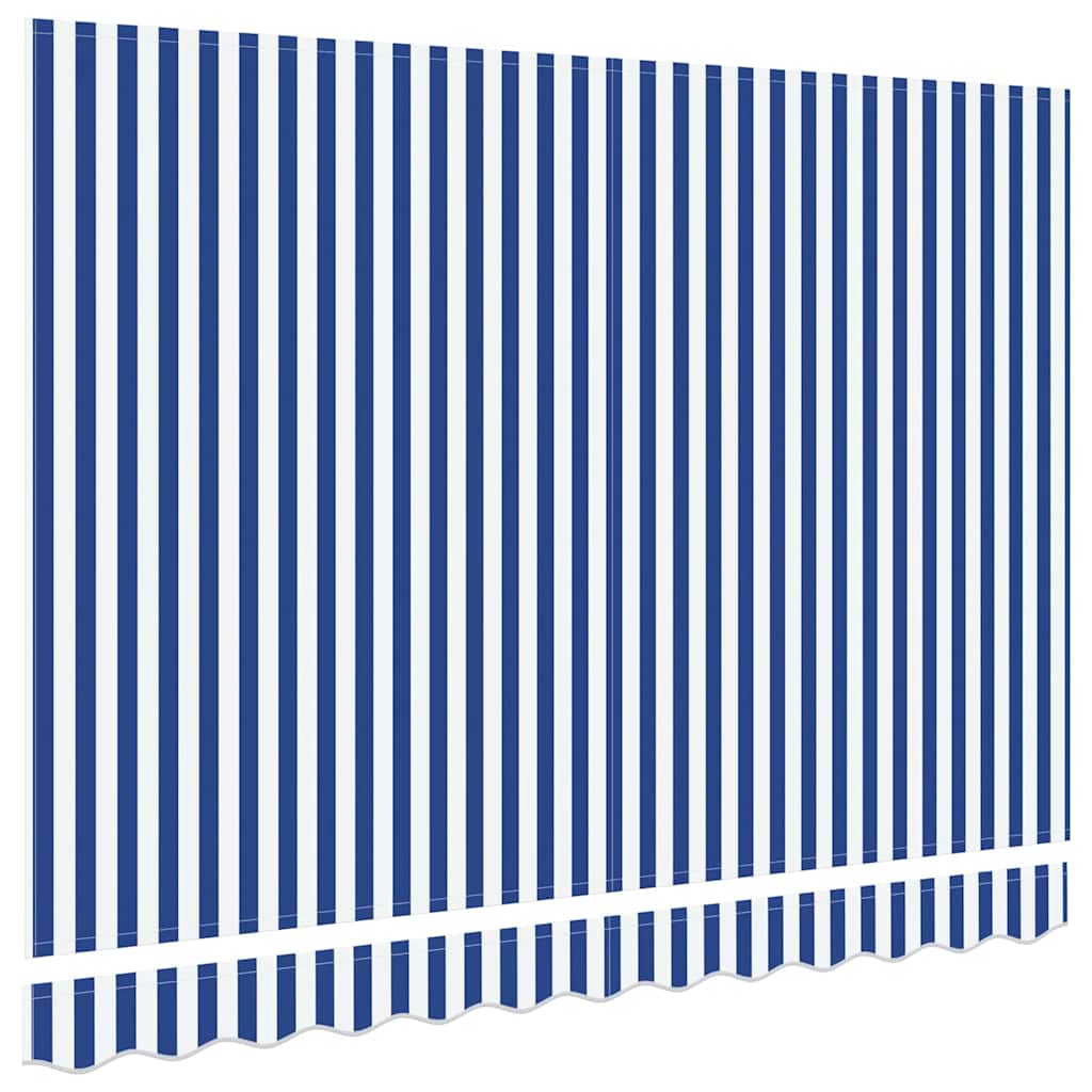 vidaXL Awning Replacement Fabric Blue and White 2.5 x 2 m Polyester