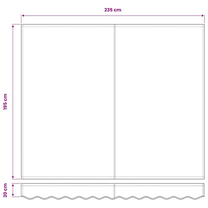 vidaXL Awning Replacement Fabric Blue and White 2.5 x 2 m Polyester