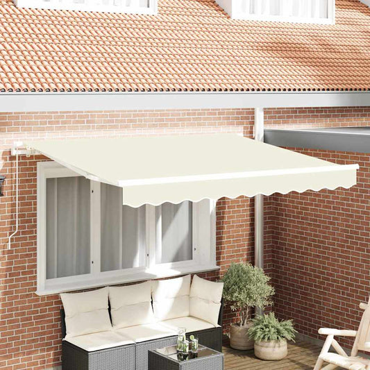vidaXL Awning Replacement Fabric Cream 2.5 x 2 m Polyester