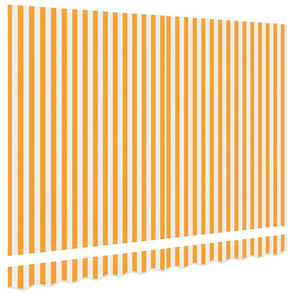 vidaXL Awning Replacement Fabric Yellow and White 2.5 x 2 m Polyester