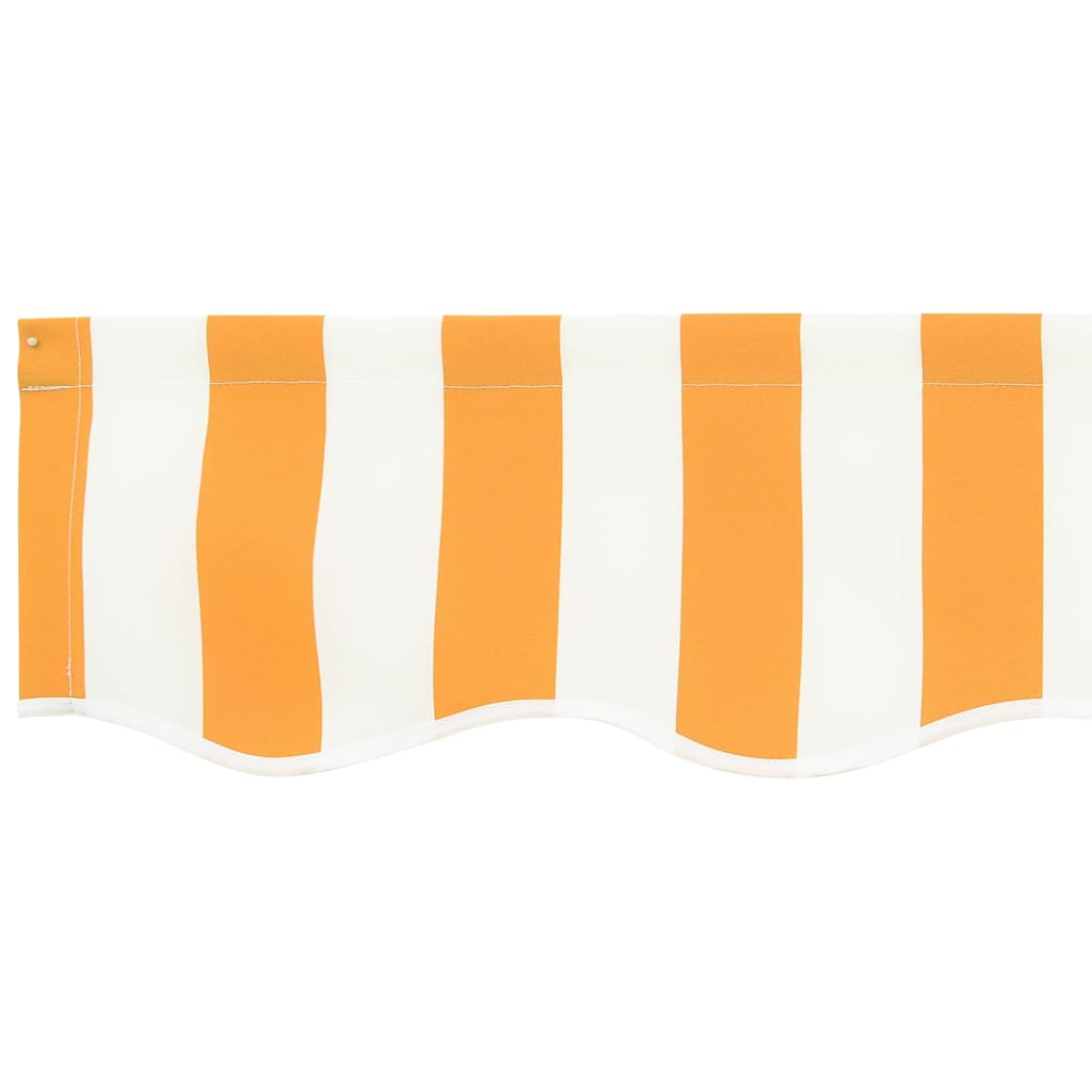 vidaXL Awning Replacement Fabric Yellow and White 4 x 2 m Polyester