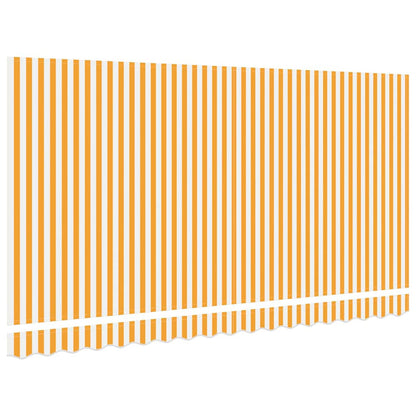 vidaXL Awning Replacement Fabric Yellow and White 4 x 2 m Polyester