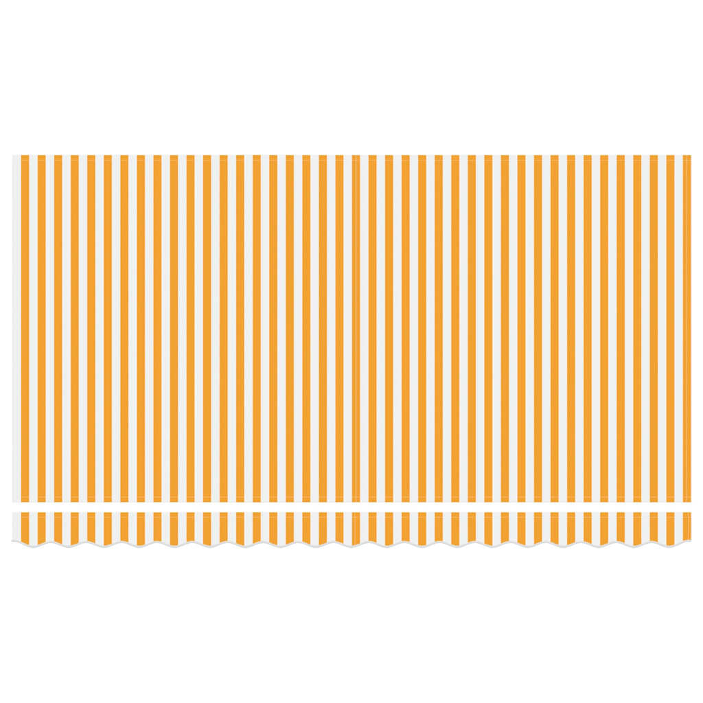 vidaXL Awning Replacement Fabric Yellow and White 4 x 2 m Polyester