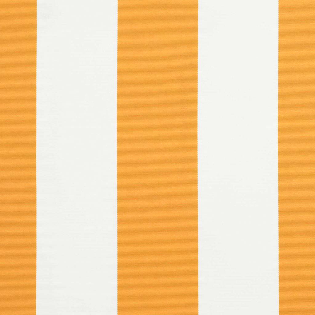 vidaXL Awning Replacement Fabric Yellow and White 4 x 2 m Polyester