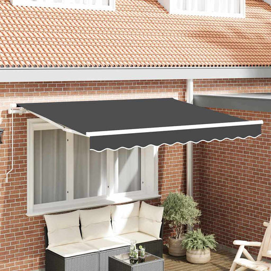 vidaXL Awning Replacement Fabric Anthracite 3.5 x 2 m Polyester