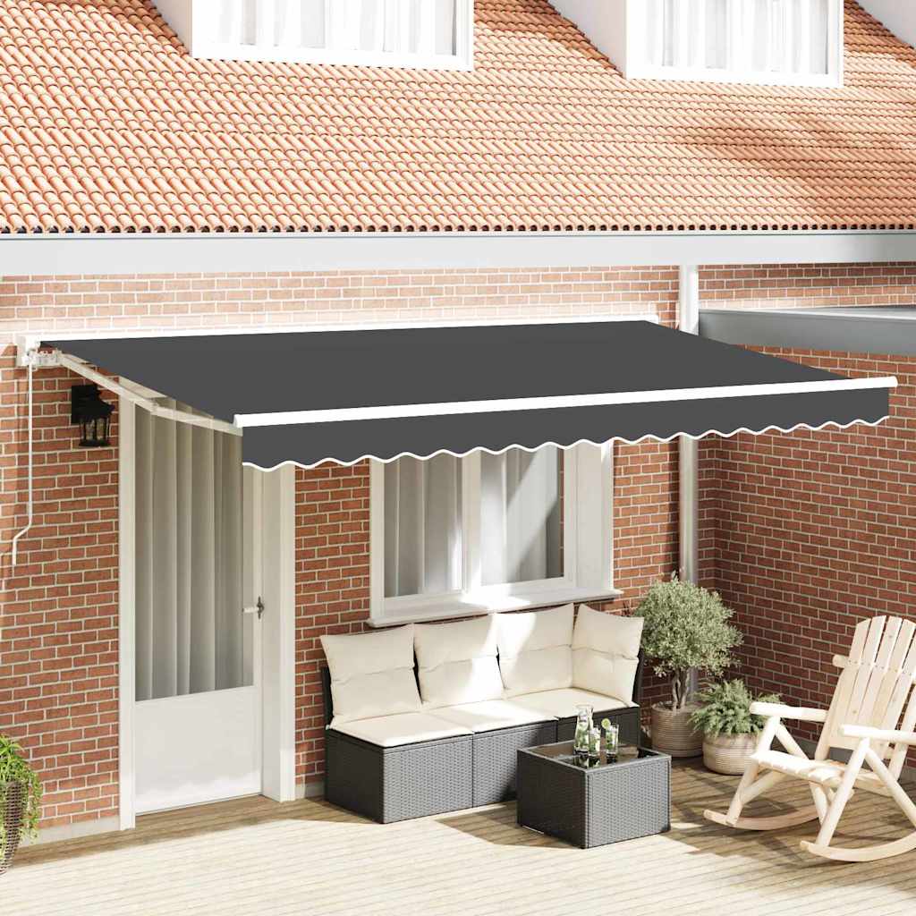vidaXL Awning Replacement Fabric Anthracite 4 x 2 m Polyester