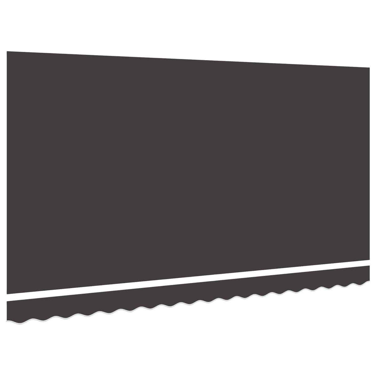 vidaXL Awning Canopy Replacement for 4x2 m Anthracite Polyester